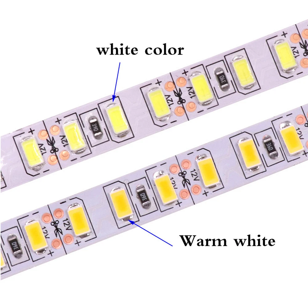 5630SMD Светодиодная лента DC12V 5730 120 светодиодный s/m не водонепроницаемый светодиодный светильник 50 см 1 м 2 м 3 м 4 м 5 м гибкая светодиодная лента под шкаф светильник