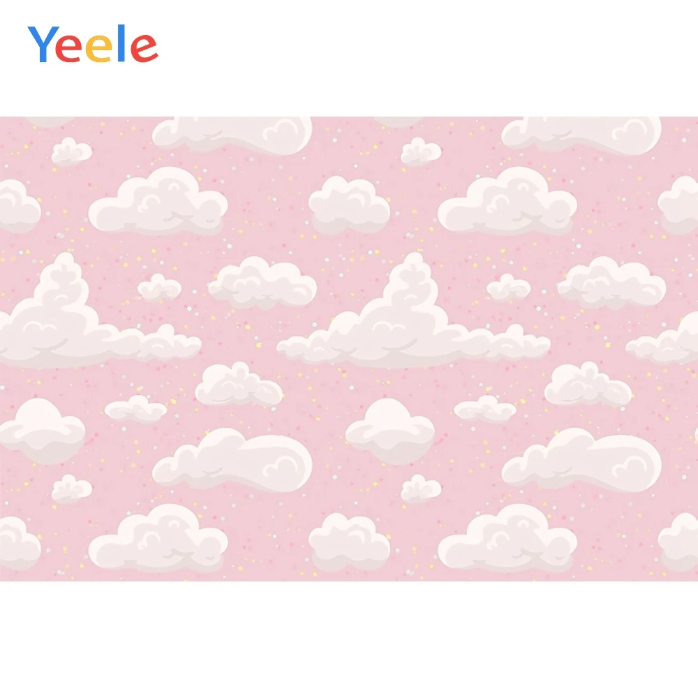 

Cloud White Point Fresh Newborn Baby birthday Part Pink Backdrop Photography Custom Photographic Background For Photo Studio