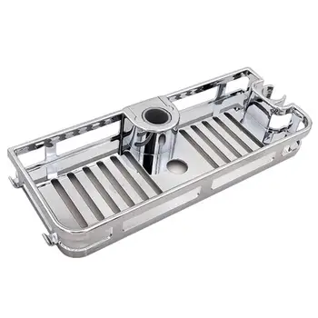 

Plastic Chrome Lifting Shower Shelf Multi-functional Equipment Storage Rack Organizer Bathroom Rectangle Accessories