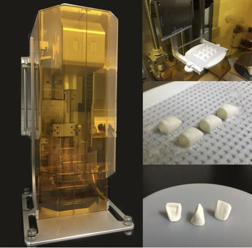 Highprecision DLP lightcured ceramic 3D printer with scraper