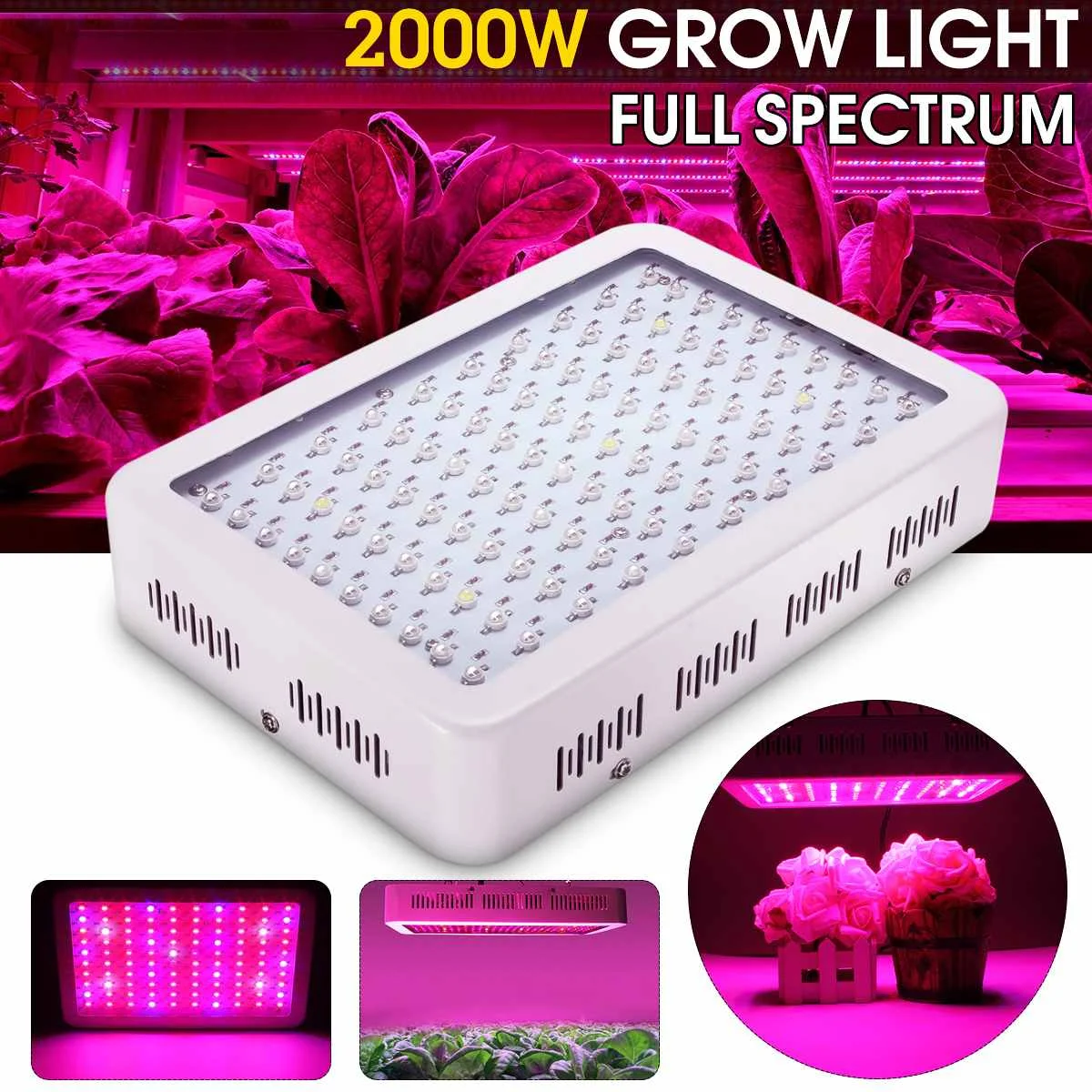 

Growing Lamps LED Grow Light 2000W AC85-265V Full Spectrum Plant Lighting Fitolampy For Plants Flowers Seedling Cultivation