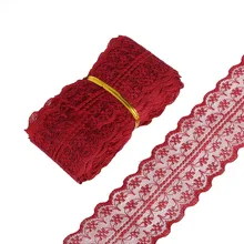  5Yards(4.5meters) 4.5cm width Mix Colors Flower Embroidered Lace Fabric Trim Ribbons DIY Sewing Handmade Party Gift Decoration 