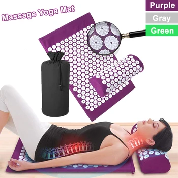 Esterilla de acupresión para aliviar el dolor corporal, cojín de Yoga, almohada de relajación del cuerpo, esterilla de yoga, 68cm x 43cm