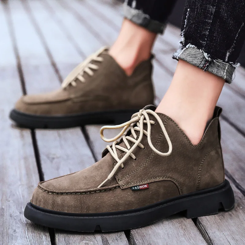 

2019 Autumn New Style Martin Boots Men da ma xue England Leather Short Boots Retro Students Fashion Men's Boot