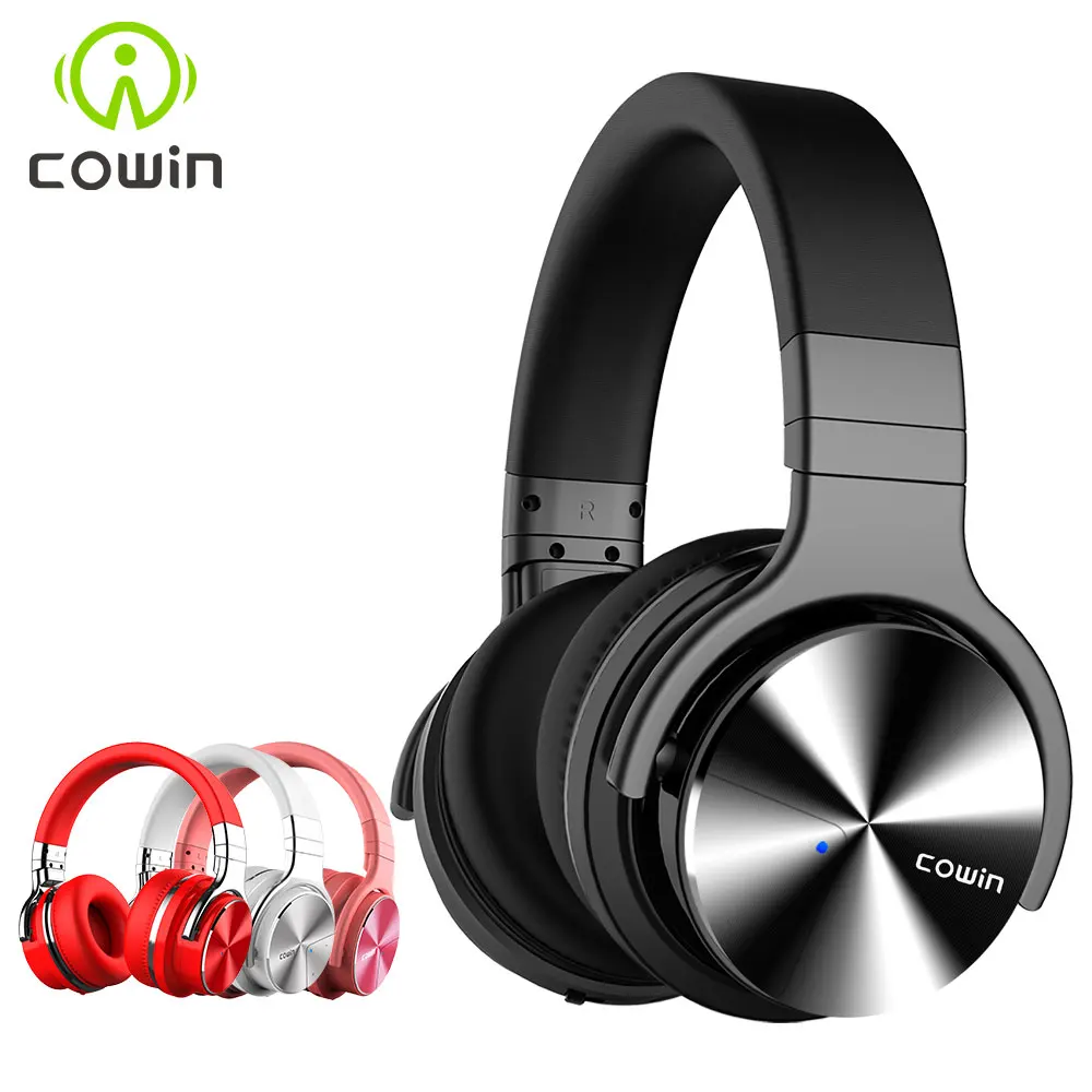 Fones de Ouvido Bluetooth sem Fio Fone de Ouvido Original Cowin Active Noise Cancelling Handsfree Alta Fidelidade Graves Som 30 Horas Playtime E7pro