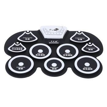 

Silicone Portable Foldable Digital Usb Roll-Up Electronic Drum Pad Kit With Stick And Foot Pedal