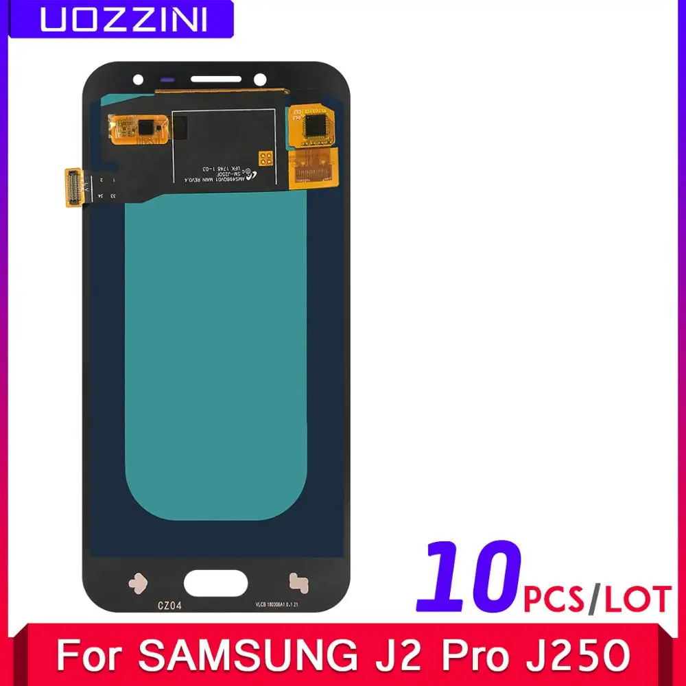 10 шт./партия Super AMOLED lcd s для samsung J2 Pro J250 lcd дисплей кодирующий преобразователь сенсорного экрана в сборе Замена