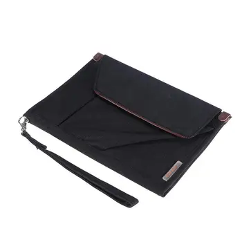 

Business Multi-layer Document Certificate Storage Bag Portable Package Multi-function Passport Bag (Black)