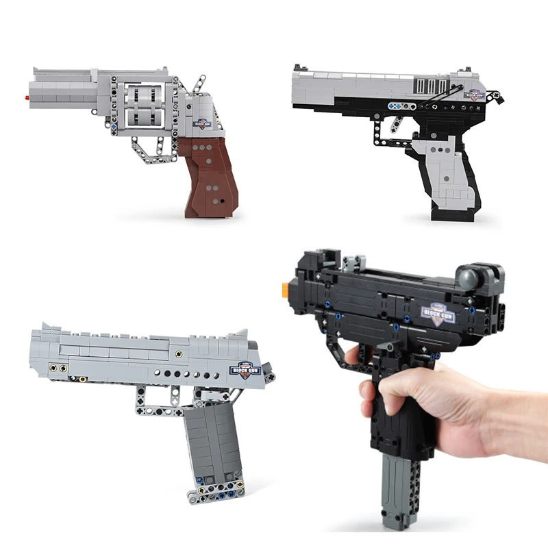 Revolver Pistol Power GUN SWAT Building Blocks Set Desert Eagle M23 UZI Weapon Model fit legoingly