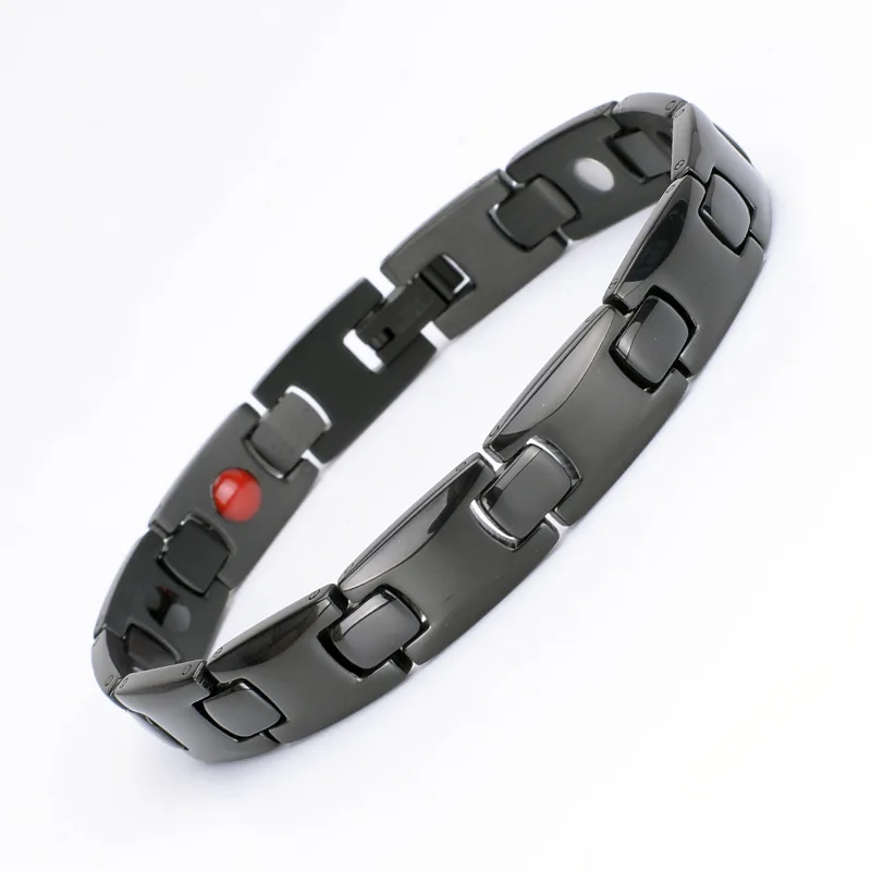 Steel Black Браслет из чистого титана из нержавеющей стали, ювелирные изделия из титана, женские поперечные электрические коммерции, взрывной магнитный браслет - Окраска металла: Steel Black