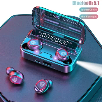 

F9 TWS Wireless Earphones Bluetooth Headphone 2000mAh Power Bank 9D Stereo Sports Waterproof Earbuds Headset With Flashlight