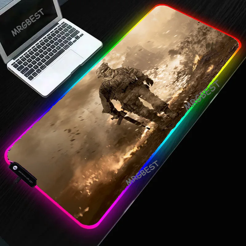 Игровой коврик для мыши RGB Duty 3 игровые удобные красочные коврики светящаяся мышь