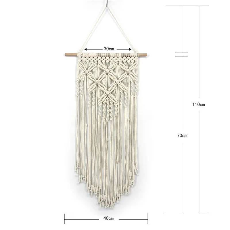 Tapestry beige Ручной работы настенный гобелен макраме свадебное оформление для церемоний настенное искусство Свадебный дом гостиная домашний декор - Цвет: Tapestry beige