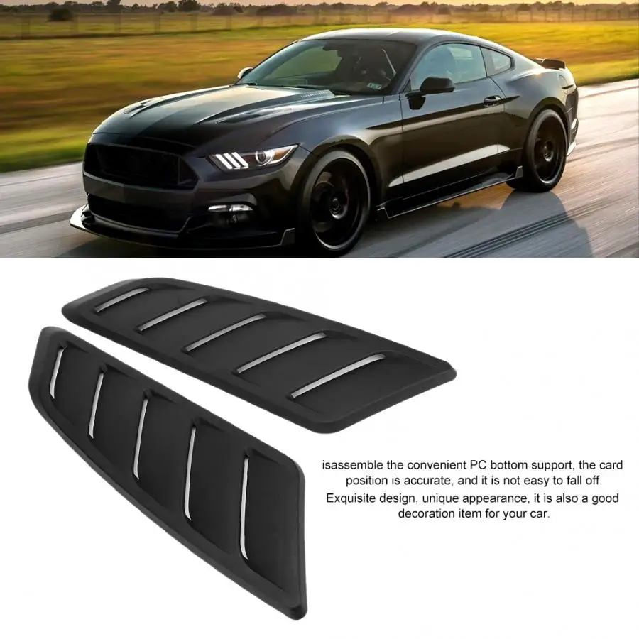 2Pcs Car Auto Modification Hood Bonnet Vent Cover Fit for Ford Mustang car accessories