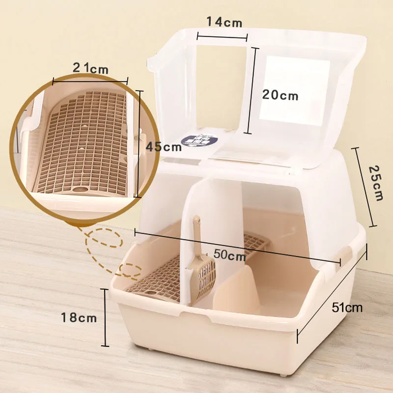 Cat Litter Box Long Channel Fully Enclosed Deodorant Cat Litter Box Extra Large Splashproof Pet Toilet Bedpan Anti Splash Scoop Cat Litter Box Long Channel Fully Enclosed Deodorant Cat Litter Box Extra Large Splashproof Pet Toilet Bedpan Anti Splash Scoop