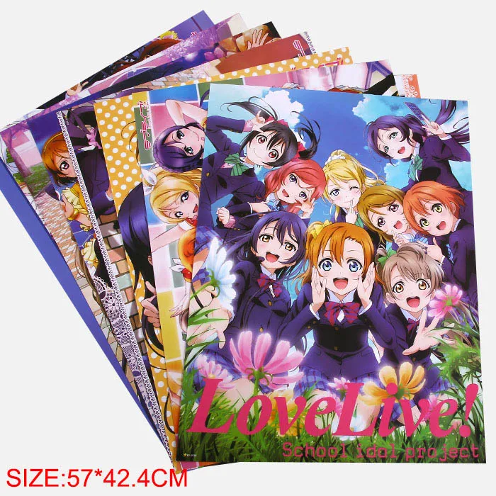 8 шт./компл. постер аниме Love Live s разных дизайнов больших размеров 57x42 см | Игрушки и