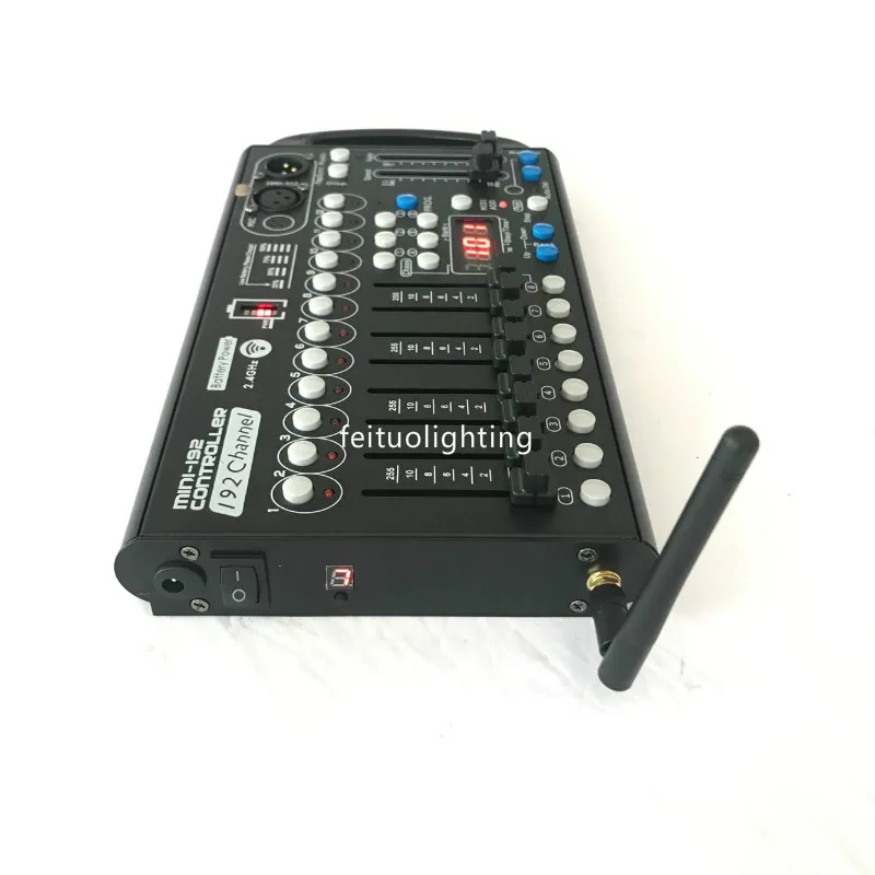 J-Battery Wireless Mini 192 DMX Controller DMX512 Controller For Stage Lighting Par Wall Washer Or Moving Head Light