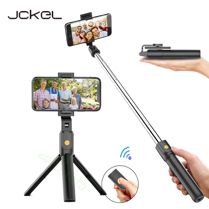 

JCKEL Wireless Bluetooth Selfie Stick With Tripod Shutter Remote Control, 3 in 1 Mini Foldable Extendable Handheld Monopod