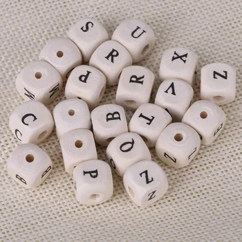 

New 100pcs Mixed Wooden Square Bead Letter Loose Spacer Beads For DIY Jewelry Making DIY Jewelry Accessories