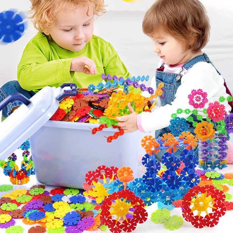 

Factory Price Snowflake Building Blocks Assembled CHILDREN'S Toy Educational DIY Toy Inserted Building Blocks Early Childhood To
