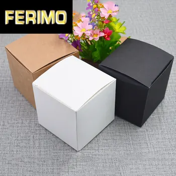 

5pcs/lot 5x5x5/6x6x6/7x7x7/8x8x8/9x9x9cm Cardboard Paper Square Box Blank Kraft Paper Gift Box Packaging Candy Carton Soap Box