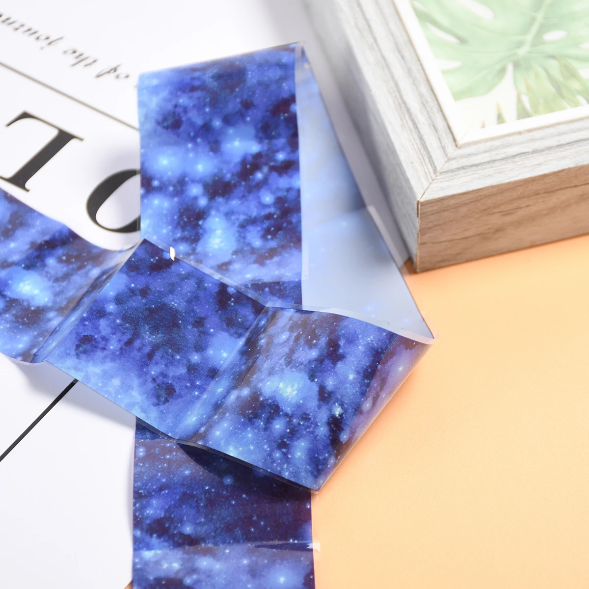 Billige 4*50cm 3d Folie Nagel Aufkleber Wasser Transfer Aufkleber Nail art Dekoration Transfer Papier Regenbogen Himmel Stern Stil