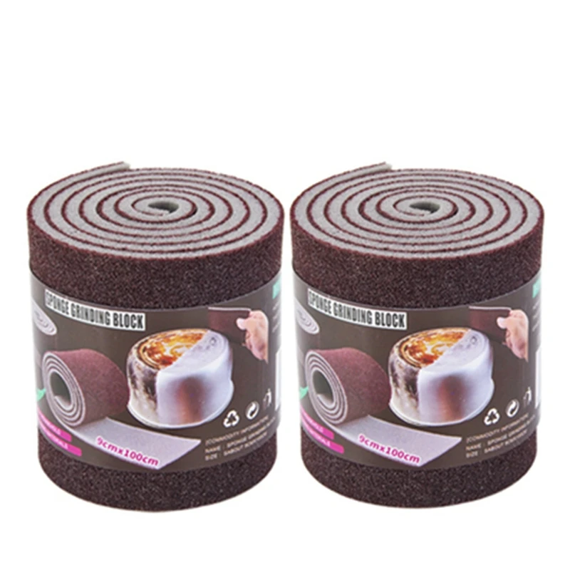 Dropship A Roll Nano Emery Sponge 100cm*9cm Kitchen Magic Cleaner Rub Pot Except Rust Sponge Kitchen Cleaning Accessories