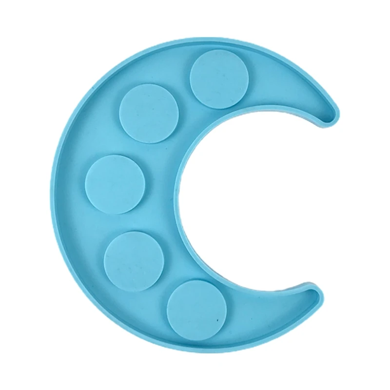 Эфирные лоток для масла пластина эпоксидная смола форма 5-дырчатая Луна