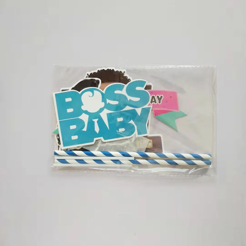 Boss baby girl тематическая вечеринка на день рождения бумажные флажки для торта 8 шт. набор картонных кексов для торта Детские вечерние принадлежности для торта