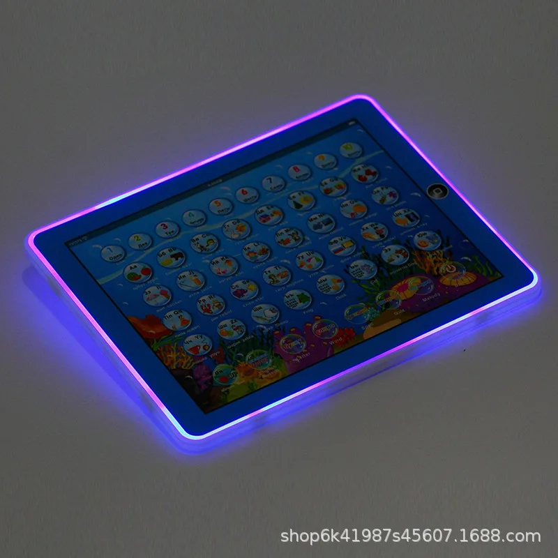 2D многофункциональная обучающая машина для детей, плоская панель планшета, многоязычная переключаемая развивающая игрушка-головоломка для детей