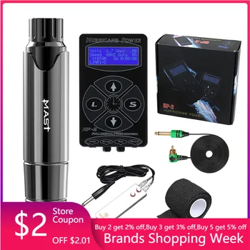 

Professional Tattoo Kit Permanent Makeup Machine Set Tattoo Rotary Pen LCD Power Supply for Tattoo Artist