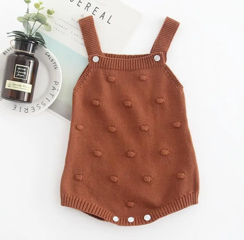Spring Mom Daughter Family Clothes Long Sleeve Knitwear Sweater Pullover Autumn Winter Top Baby Girl Sweet Love Cotton Jumpsuit - Цвет: Brown