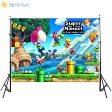 *#Best Price Sensfun Custom Vinyl Photography Backdrops Super Marios Run Game Photographic Backdrop Children Birthday Party Banner photocall *#Best Price Sensfun Custom Vinyl Photography Backdrops Super Marios Run Game Photographic Backdrop Children Birthday Party Banner photocall