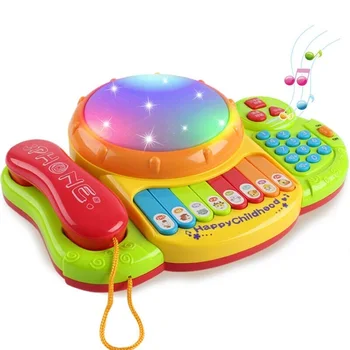 

Baby Music Drum Toys Educational Learning Development Musical Keyboard Piano Drum Children Song Story Early Educational Toys