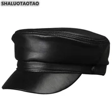 SHALUOTAOTAO, мужская Кепка на плоской подошве, Осень-зима, качественная, овчина, военные шапки, модная, для отдыха, натуральная кожа, шапка для студентов, Новинка