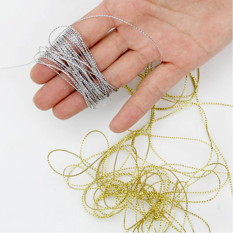 Red Gold String For Trademark Jewelry Bracelet Twine Tag Tassel Making Crafts Gift Thread For Wedding Christmas 20M 1Mm Rope