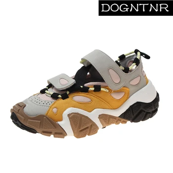 

Retro Dad Shoes Ladies Fashion Hollow Outsole Women's Shoes Driving Shoes Ladies Patchwork Zapatos De Mujer Wild Sneakers Women