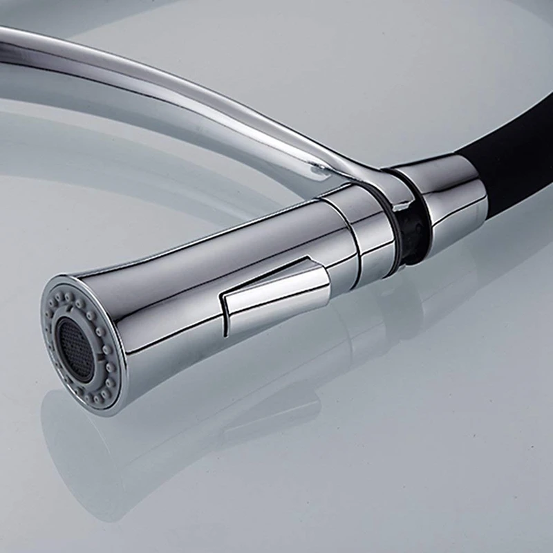  Quality Kitchen TapPull Down Sprayer Kitchen Basin Sink Mixer Tap 360 Degree Rotating Spout Hot and - 4000580538539