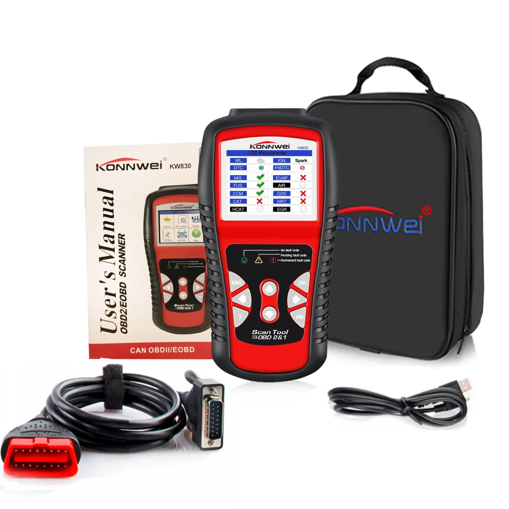 KONNWEI KW830 OBD2 EOBD считыватель кода неисправностей автомобиля Автомобильный сканер obd