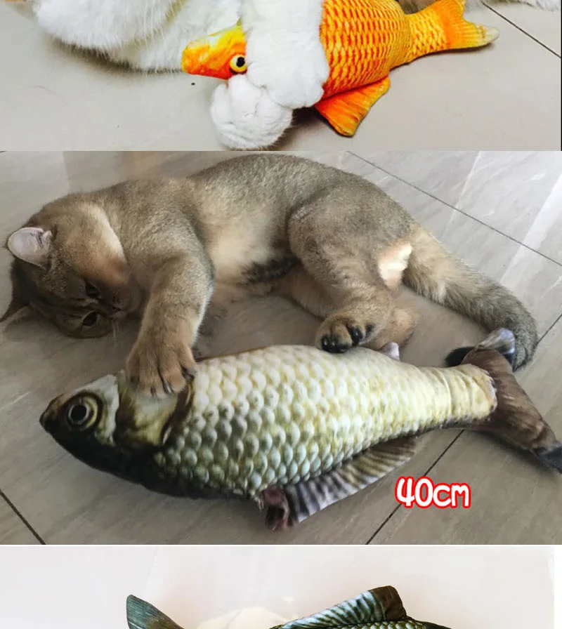 30 см 40 см мягкая плюшевая креативная 3D игрушка в форме рыбки в подарок кошка Мятная рыбка заполненная подушка кукла игрушечная собака игрушка для домашних животных