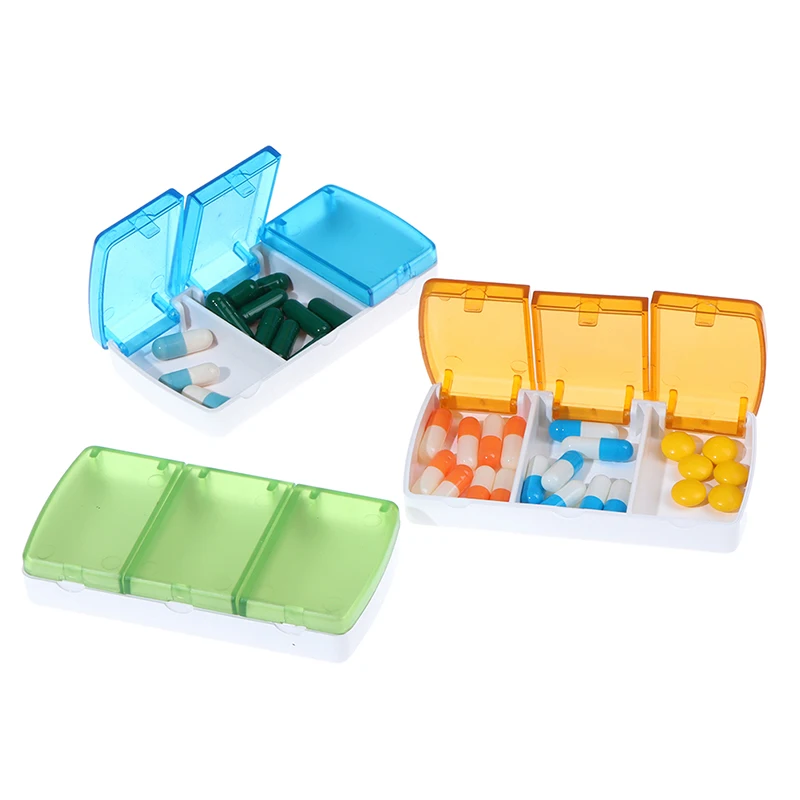 

3 Grids Pill Box Case Pills Organizer Case Portable Travel Medical Drugs Tablet Storage Container Medicine Box