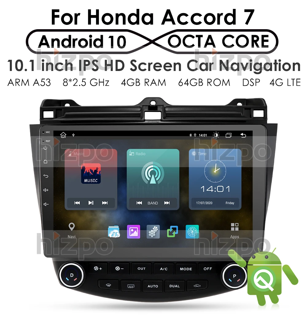 For Honda Accord 7 CM UC CL 2005 2006 2007 2008 Car Radio Multimedia Video Player Navigation GPS Android 10 2din