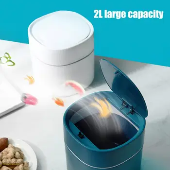 

Mini Desktop Multifunctional Trash Can Home Car Storage Bucket Accessories With Lid Garbage Bin Nordic Style Living Room Office