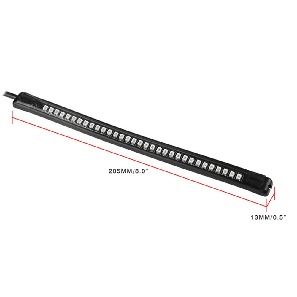 32 SMD светодиодный интегрированный тормозной задний фонарь для мотоцикла, сигнальная лампа поворота, лента 3 м