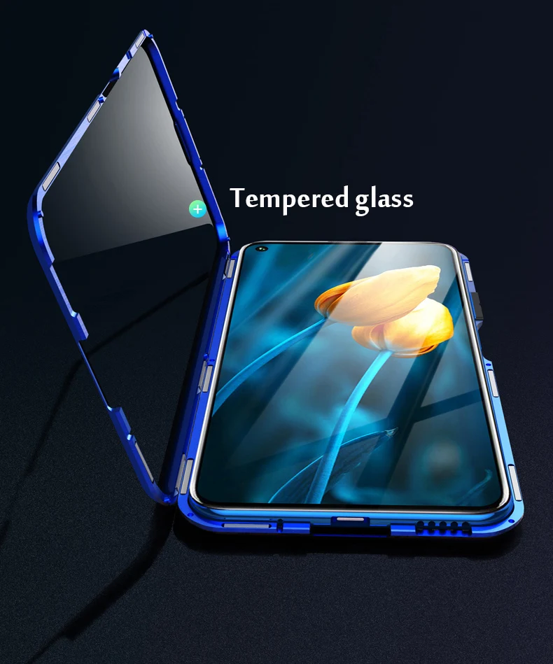 Чехлы с закаленным стеклом для Xiaomi Redmi Note 8 8T чехол и Защита экрана для Xiomi Redmi Note 8 Pro чехол с магнитным металлическим бампером