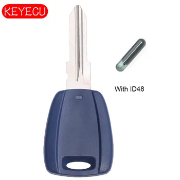 

KEYECU Transponder Car Key ID48 Chip - FOB for Fiat Bravo Punto Ducato Doblo 1999-2006 With GT15 Blade