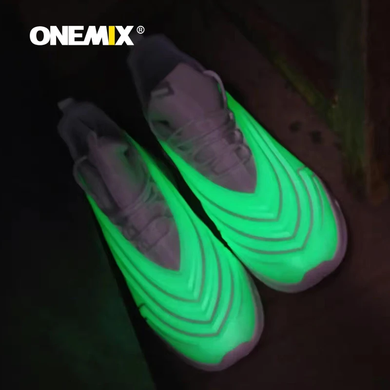  Мужские кроссовки для бега onemix, светоотражающие, с мягкой подошвой, амортизация ударов, крутая удобная повседневная обувь для женщин 