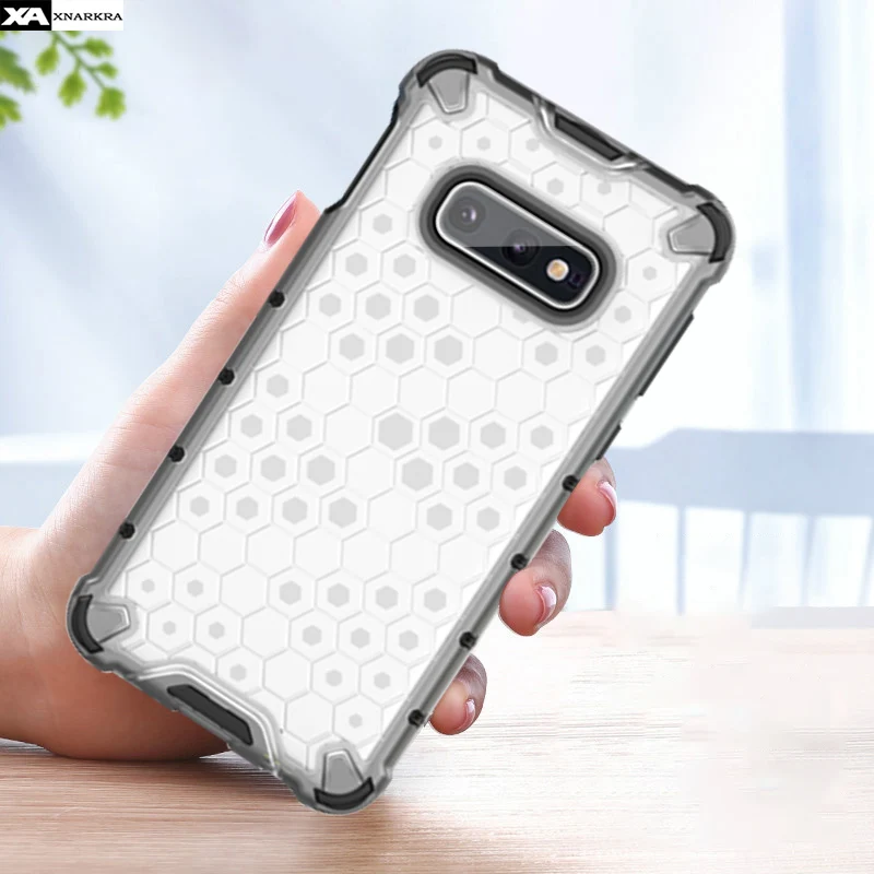 

Honeycomb Shockproof Protection Case For Samsung S10 e Plus Slim Transparent Soft TPU Cover For Samsung A10 A20 A30 A40 A50 A70