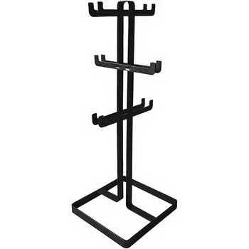 

Mug Tree Holder with 12 Hooks for Cup Mug, Mug Rack Stand Stemware Racks for 6 Wine Glasses