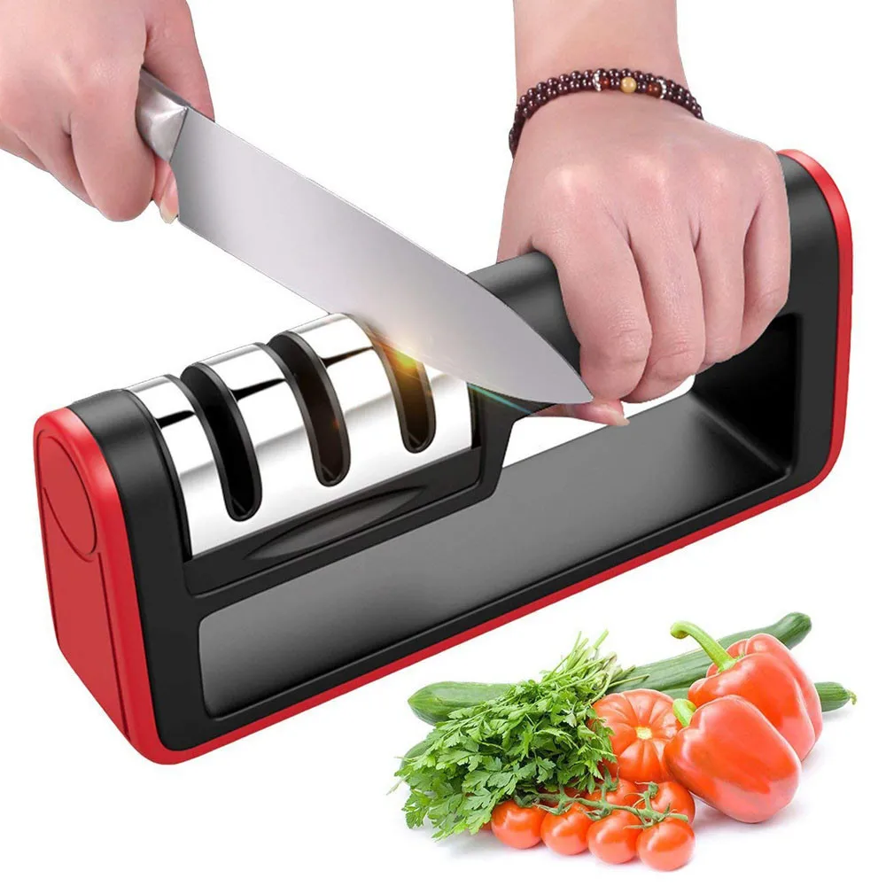 Knife Sharpener 3 Stages Fast Sharpening Stone Kitchen Knives Sharpener Tool Grindstone|Sharpeners| - AliExpress